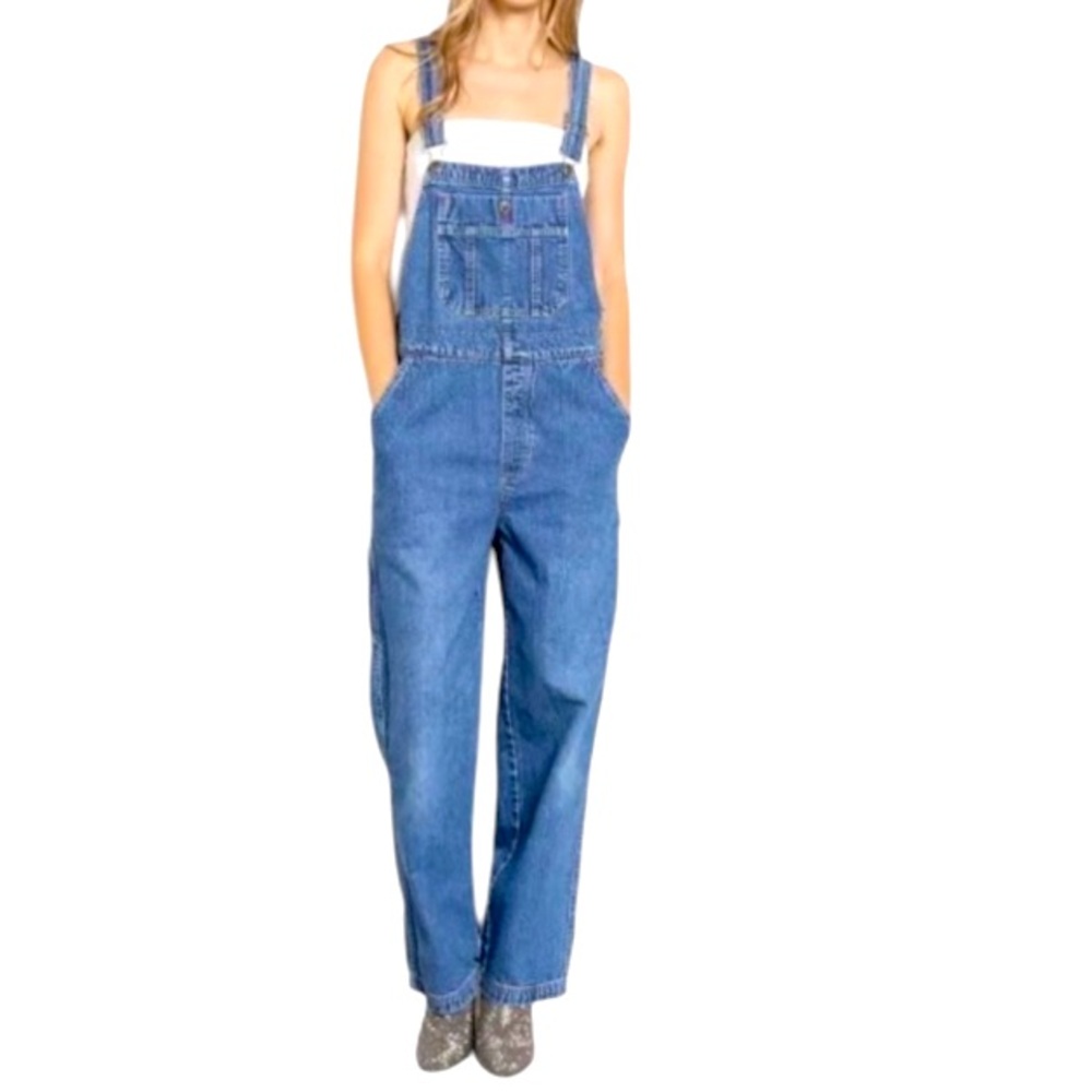 CG Jeans Overall Light Denim 100% Cotton Size XL|TG Petites